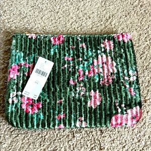 Brand New Anthro Floral Green and Pink Clutch